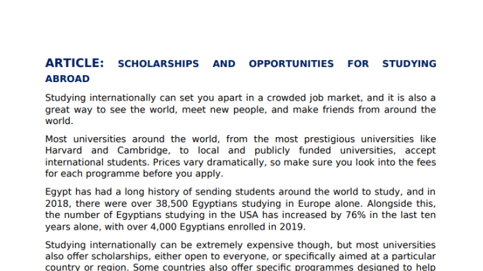 Scholarships and Opportunities for Studying Abroad